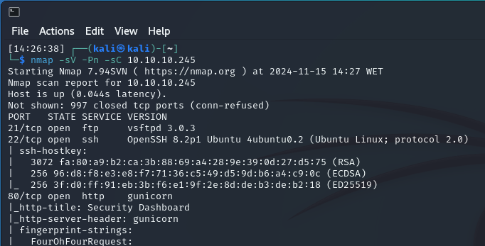 nmap result
